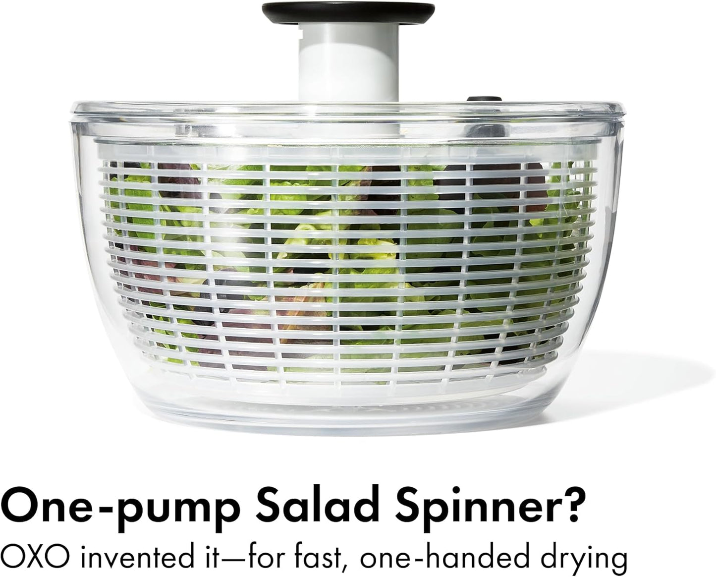 OXO Good Grips Salad Spinner, Lettuce Spinner, Fruit Washer, Fruit Washing Bowl with Strainer, Vegetable Cleaner, Salad Cleaner, Lettuce