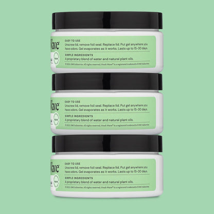 Fresh Wave Odor Removing Gel, 7 oz., Pack of 3 - Odor Absorbers for Home, Safer Odor Relief, Natural Plant-Based Odor