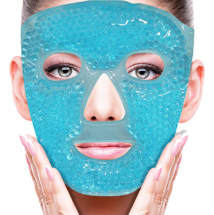 Cold Face Eye Mask Ice Pack Reduce Facial Puff, Dark Circles, Gel Hot Heat Cold Compress Pack, Face SPA Gift for Woman Sleeping, Pressure