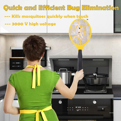 2 Pack Electric Fly Swatter, Bug Zapper Racket for Indoor Pest