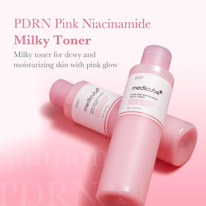 medicube PDRN Toner Salmon DNA Milky Toner, for Hydrating, Moisturizing, Soothing with Ceramide, Peptide, Glass Glow Skin, Korean Skincare, 5.07 fl.oz