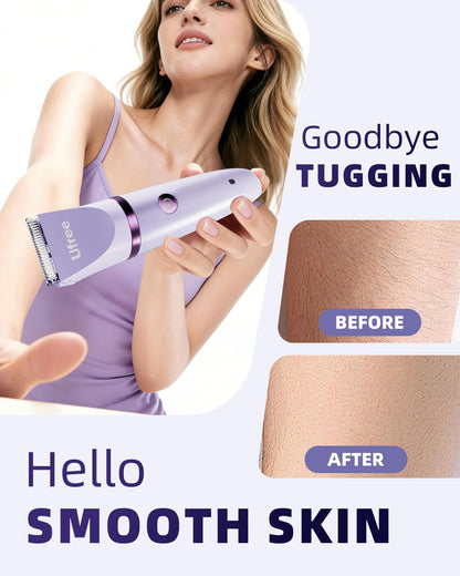 Ufree Bikini Trimmer Electric Razors for Women, Rechargeable Pubic Body Hair Trimmer Electric Shaver for Legs Body