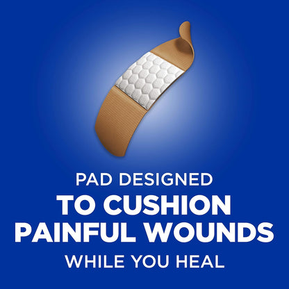 Band-Aid Brand Flexible Fabric Sterile Adhesive Bandages, Comfortable Cushioned Wound Care & Protection for Minor Cuts, Scrapes & Burns, First