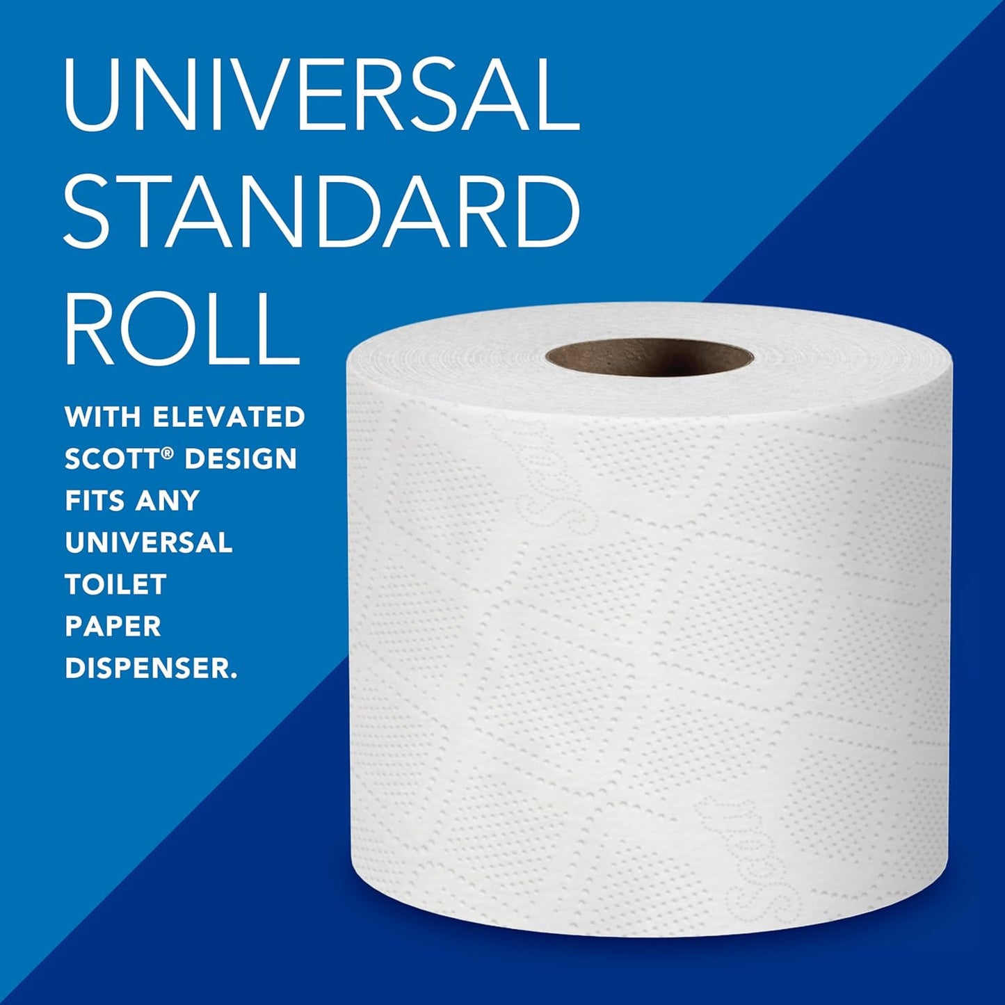 Scott Professional 100% Recycled Fiber Standard Roll Bulk Toilet Paper (13217), 2-Ply, Elevated Design