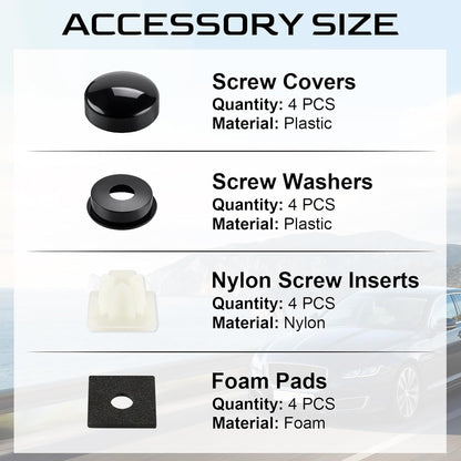 LivTee Rustproof License Plate Screws for Securing License Plates Frames and Covers on Cars and