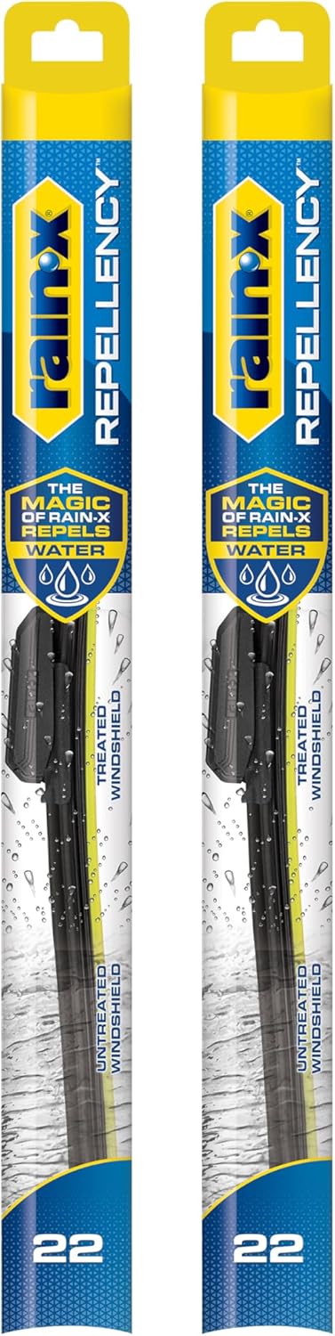 Rain-X 810363 Repellency Water Repellent Wiper Blades, 22" Windshield Wipers (Pack of