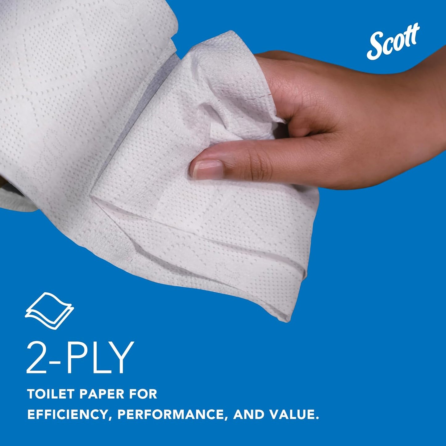 Scott Professional 100% Recycled Fiber Standard Roll Bulk Toilet Paper (13217), 2-Ply, Elevated Design