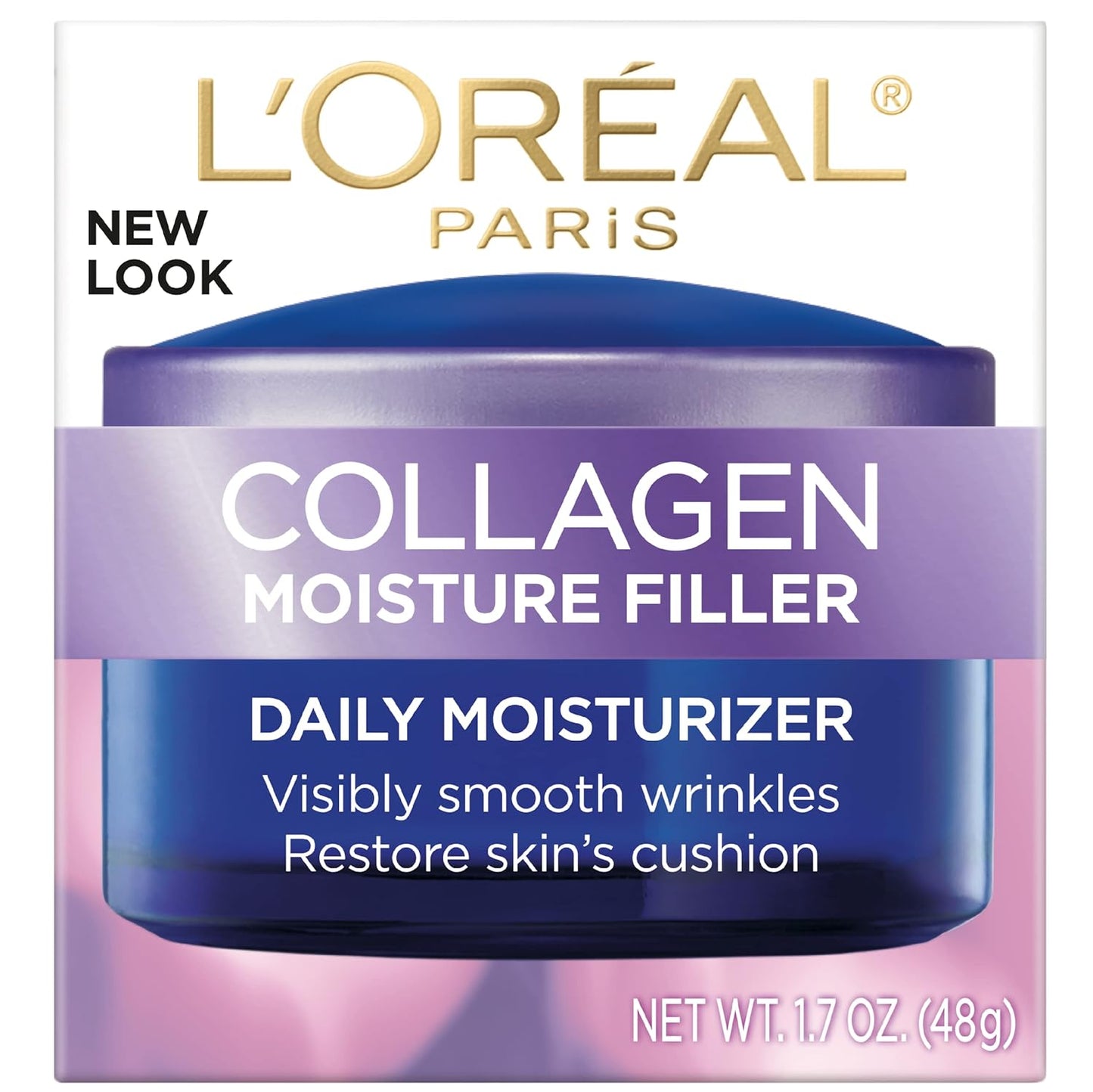 LOreal Paris Collagen Daily Face Moisturizer, Anti Aging Face Cream to Reduce Wrinkles and Provide Intense Hydration, 1.7 oz