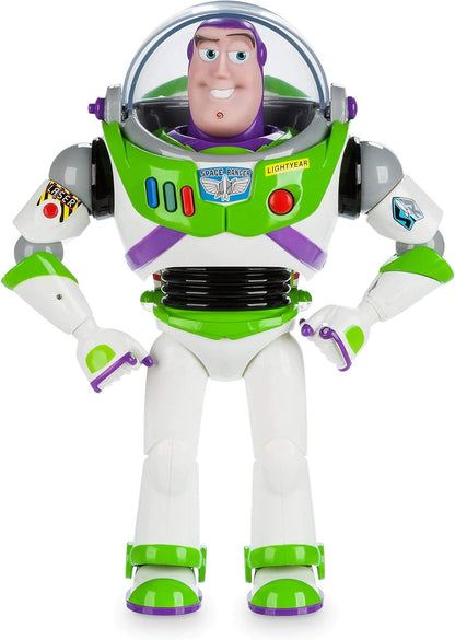 Disney Store Official Buzz Lightyear Interactive Talking Action Figure from Toy Story, Features 10+ English