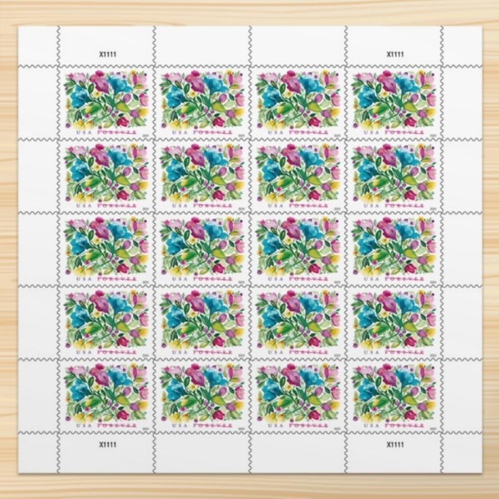 United States Postal Service Celebration Blooms (Sheet of 20) Forever Postage Stamps Scott