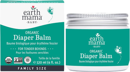 Earth Mama Organic Diaper Balm - 4 fl oz - Diaper Cream for Baby - Safe for Sensitive Skin - Baby Essentials