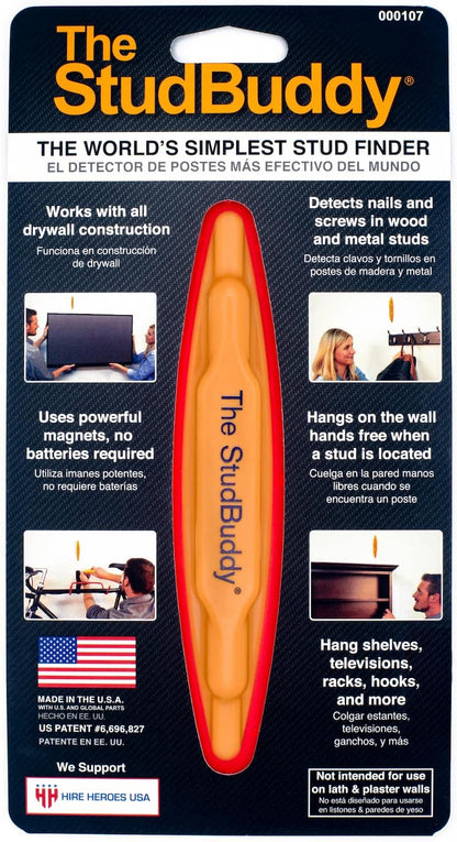 The Original StudBuddy Magnetic Stud Finder - Made in the USA - Easy to Use Stud Finder - No Batteries Required - Powerful Magnet Stud Finder - Stud