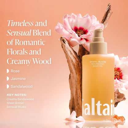 Saltair Body Oil - Luxurious Santal Bloom After Shower and Bath Oil for Women and Men. Botanical