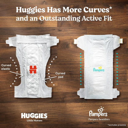 Huggies Size 5 Diapers, Little Movers Baby Diapers, Size 5 (27+ lbs), 132 Count (2 Packs of 66), Packaging May Vary