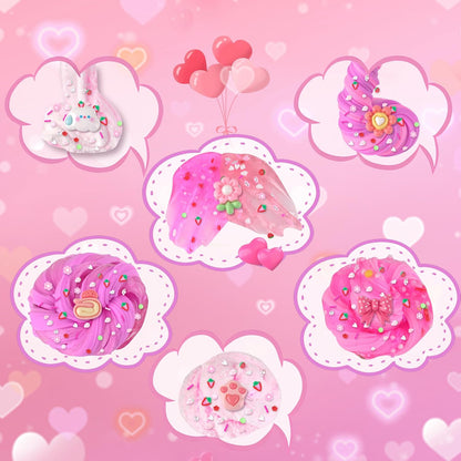 6 Pack Slimes, Pink Slime Kids, Cloud Slime kit for Girls Ages 8-12, Toys for Girls and Boys, for Kids Slime Set Party kit Goodie Bag