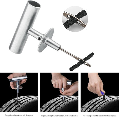 AUTOWN Tire Repair Kit - 68pcs Heavy Duty Tire Plug Kit, Universal Tire Repair Tools to Fix Punctures and Plug Flats Patch Kit for car
