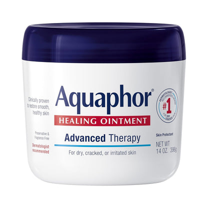 Aquaphor Healing Ointment, Advanced Therapy Skin Protectant, Multi-Purpose Healing Ointment and Body Moisturizer, For Dry, Cracked