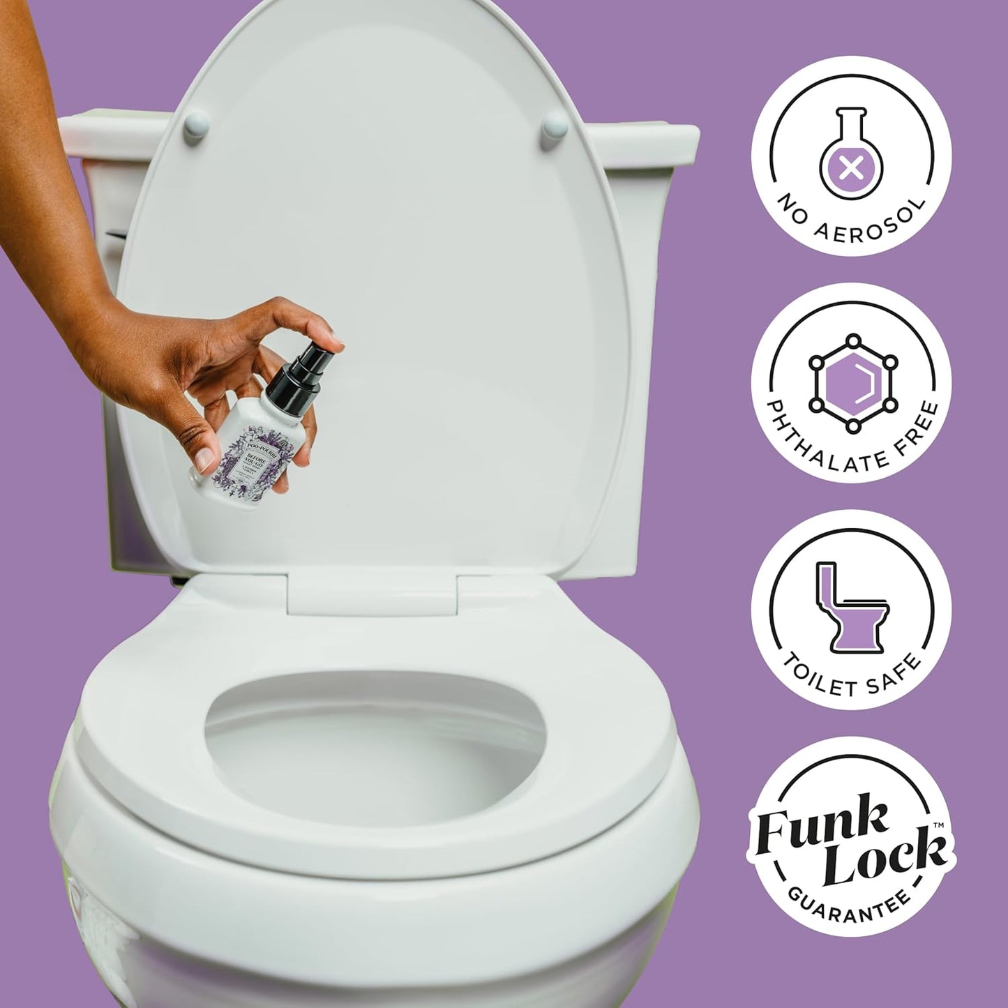Poo-Pourri Before-You-Go Toilet Spray, Lavender Vanilla, 2 Fl Oz, Up to 100 Uses, Bathroom Odor Deodorizer with Essential Oils for Home or