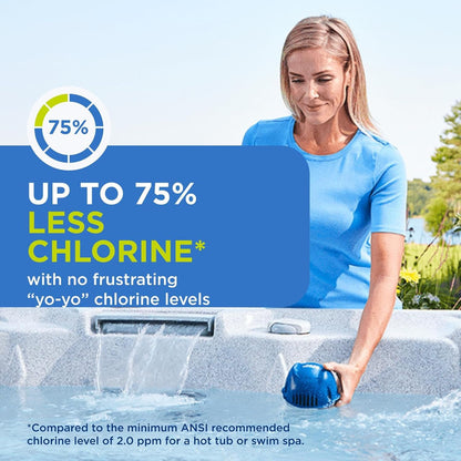 FROG @Ease Replacement SmartChlor Cartridge for use with Hot Tub FROG @Ease Floating System - Hot Tub Sanitizer System Supports Less Chlorine Use - 3