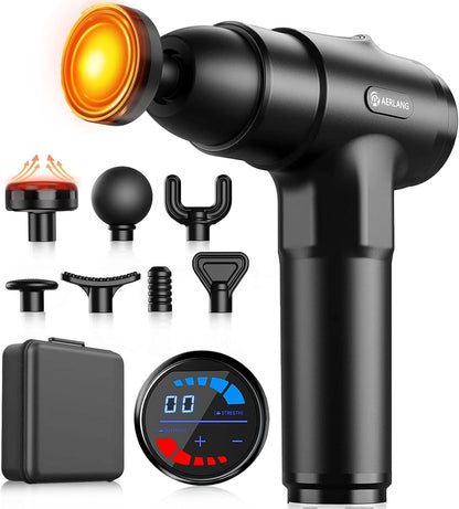 AERLANG Massage Gun with Heat Deep Tissue Back Massager Neck Massager for Pain Relief,Muscle Percussion Massage