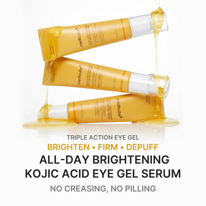 medicube Eye Serum with Kojic Acid Turmeric, All-Day Brightening Eye Gel Serum, Refreshing Eye Care with Vitamin C, Retinol &