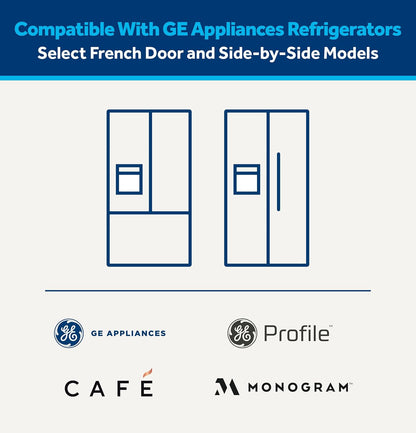 GE XWFE Refrigerator Water Filter, Genuine Replacement Filter, Certified to Reduce Lead, Sulfur, and 50+ Other