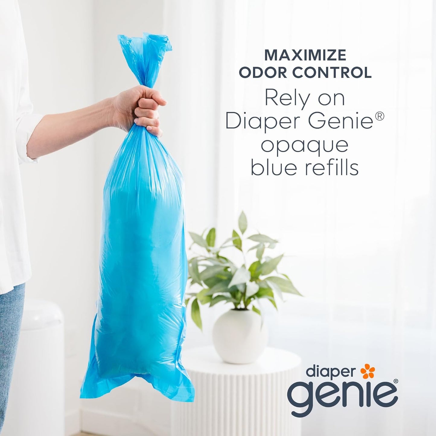 Diaper Genie Easy Roll Refill, 30 Bags Per Refill, Holds Up to 1410 Newborn Diapers, Odor Control, Diaper Pail Refill