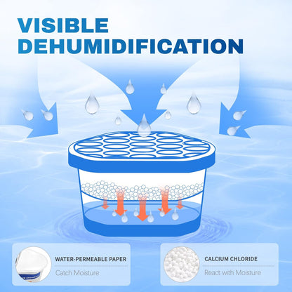 Vacplus Moisture Absorbers 6 Pack, Portable Humidity Absorber Boxes for Your Bathroom, Closet & Car, Dehumidifier with Fragrance Free, 10.5 Oz