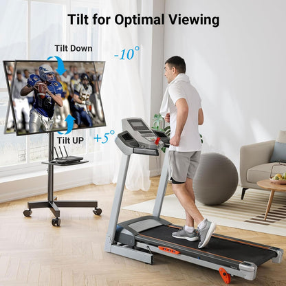 PERLESMITH Rolling TV Stand, Mobile TV Stand for 23-60 Inch LCD LED TVs, Tilt TV Stand Wheels Holds up to