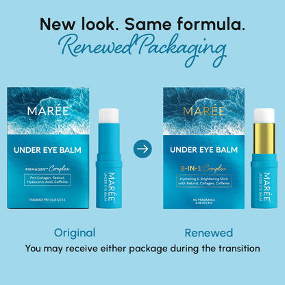 MAREE Under Eye Balm Stick Hydrating Retinol Caffeine Under Eye Brightener Stick for Older Women Collagen Undereye Cream for Dark Circles & Wrinkles
