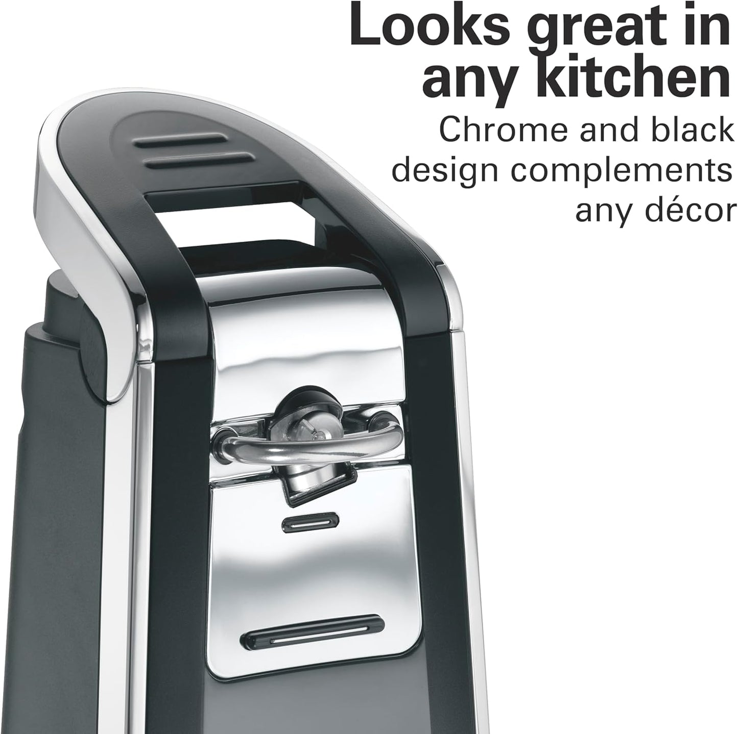 Hamilton Beach Smooth Touch Electric Automatic Can Opener with Easy Push Down Lever, Eliminates Sharp Edges, Opens All Standard-Size and Pop-Top