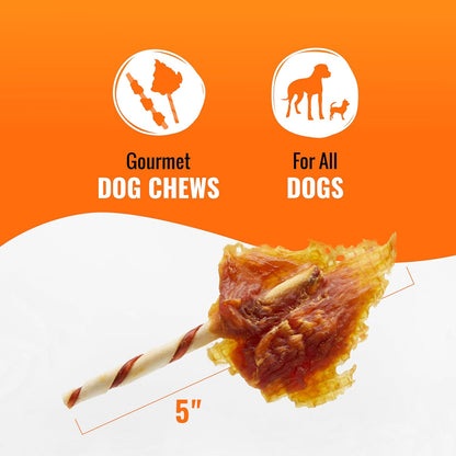 Good n Fun Triple Flavor Wings Chews for All Dogs, 12 Ounces, Treat Your Dog to Long-Lasting Chews Made from Chicken, Pork Hide and Beef Hide