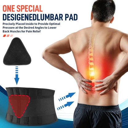 FEATOL Back Brace Support Belt-Lumbar Support Back Brace for Back Pain, Sciatica