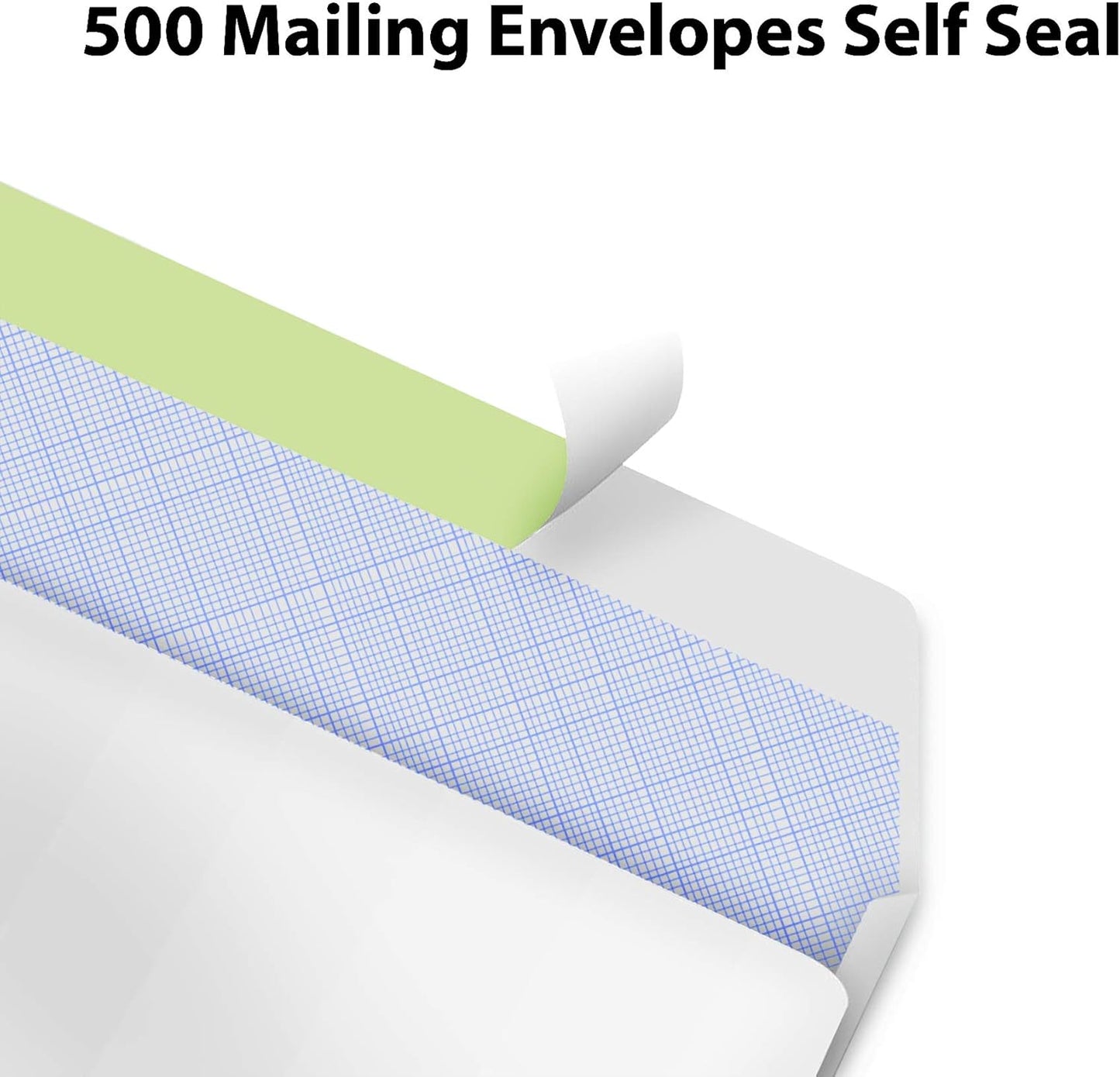 Envelopes Letter Size Self Seal, 500 Business Mailing Security Peel and Sealing Envelope, 100%