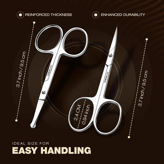 Utopia Care Eyebrow Scissors, Professional Stainless Steel Small Shears for Men and Women, Nose Hair Scissors for Grooming Mustache, Beard