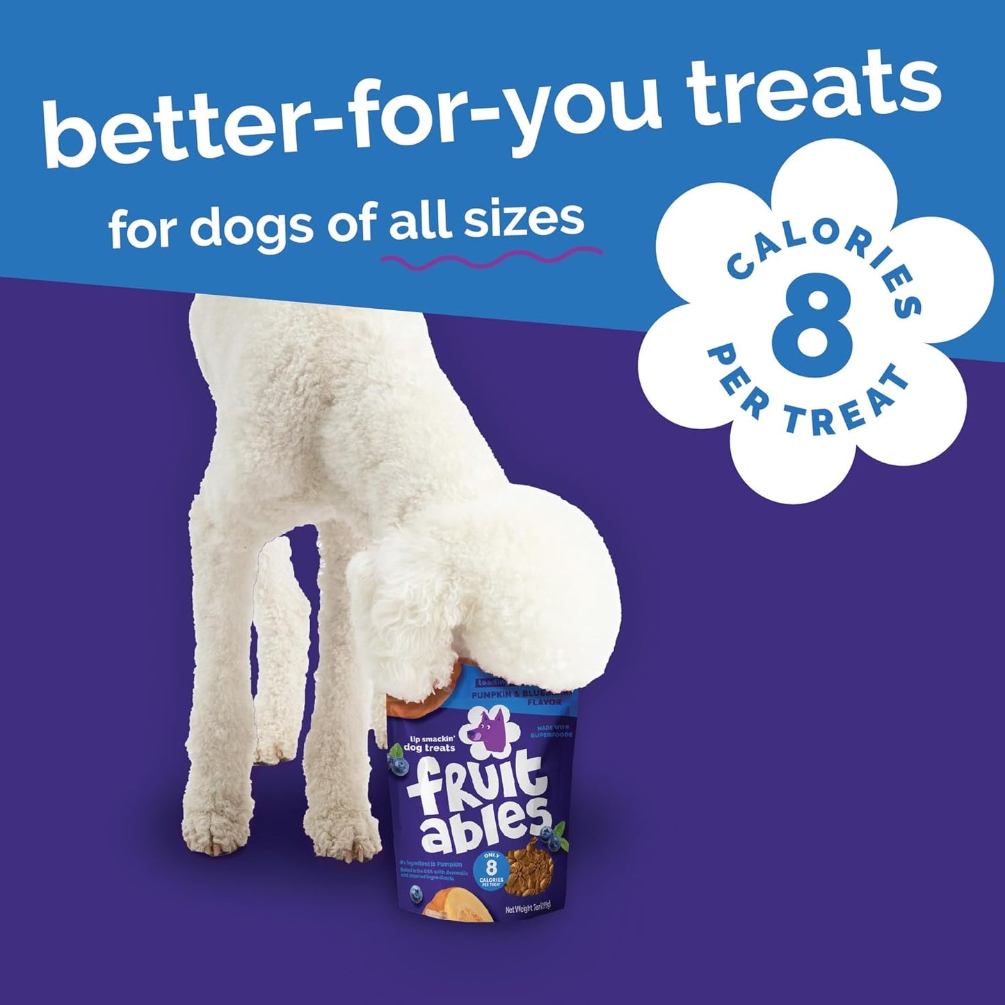 Fruitables Baked Dog Treats, Healthy Pumpkin Treat for Dogs, Low Calorie & Delicious, No Wheat, Corn or Soy, Made in the