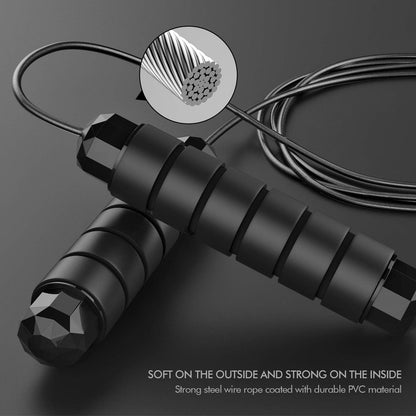 Jump Rope, Tangle-Free Rapid Speed Jumping Rope Cable with Ball Bearings for Women, Men &