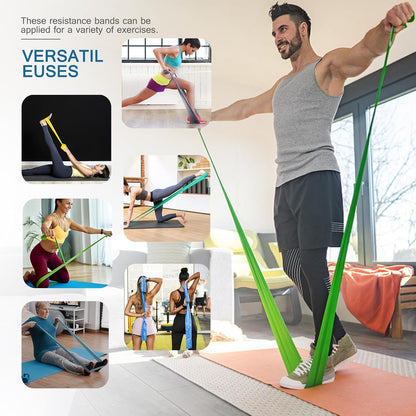 Lianjindun 5 Pcs Professional Resistance Bands. Latex-Free, Pilates Band, Work Out Bands, Stretch Bands for Working Out Women or