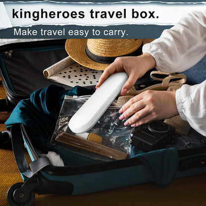 kingheroes Electric Toothbrush Set, Comes with 8 Brush Heads & Travel Case,4 Modes with 2 Minutes Built in Smart Timer, One Charge for 60