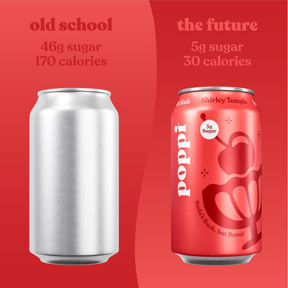 Poppi Sparkling Prebiotic Soda Beverage with Apple Cider Vinegar, Seltzer Water and Fruit Juice, Shirley Temple, 12 Fl Oz2