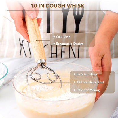 Complete Sourdough Starter Kit, Banneton Bread Proofing Basket with Glass Sourdough Starter Jar, Sourdough Bread Baking