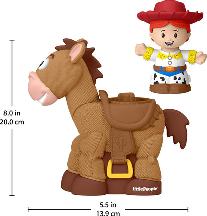 Fisher-Price Little People Toddler Toys Disney Pixar Toy Story Bobbin Bullseye Horse & Jessie Figures for Pretend Play Kids Ages 18+ Months