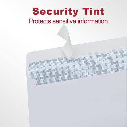 Zzrywuty Letter Size Mailing Envelopes for Business, 60pcs Self Seal Windowless Security Envelopes 4-1/8 x 9-1/2 Inch White 24LB Paper