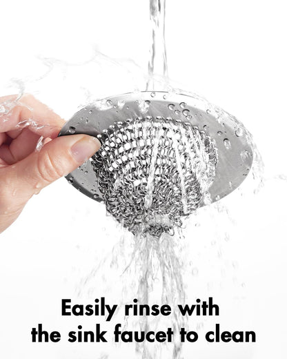Revolutionary Kitchen Sink Drain Strainer/Patented Reversible Chain Mesh, Effortless Cleaning & Debris Catcher, Large Capacity, No