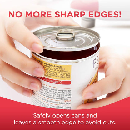 Kitchen Mama Auto Electric Can Opener: Open Your Cans with A Simple Press of Button - Automatic, Hands Free, Smooth Edge, Battery
