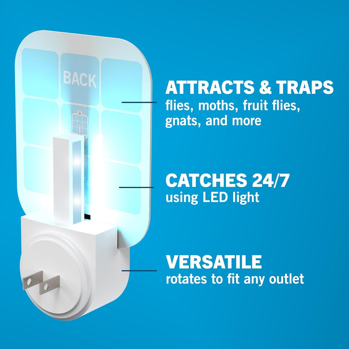 Safer Home Indoor Plug-In Fly Trap - SH502 - Effective Fruit Fly Traps for Indoors, Gnat Traps for House