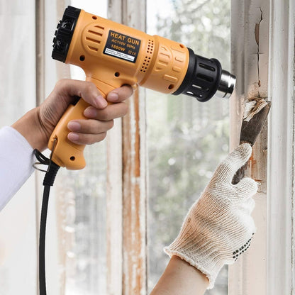 SEEKONE Heat Gun 1800W 122-120250- 650Fast Heating Heavy Duty Hot Air Gun Kit Variable Temperature Control Overheat Protection with 4 Nozzles for
