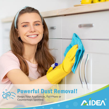 AIDEA Microfiber Cleaning Cloth-50PK, Soft Microfiber Towels for Cars, Absorbent Cleaning Rags, Lint-Free Streak-Free Wash Cloths for House