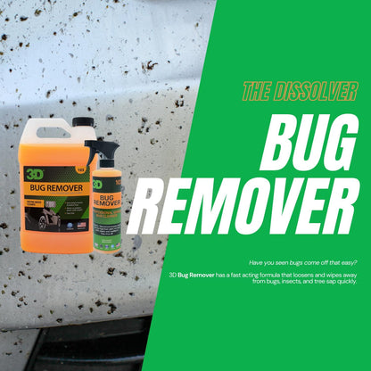 3D Bug Remover - All Purpose Exterior Cleaner & Degreaser to Wipe Away Bugs on Plastic, Rubber, Metal, Chrome, Aluminum, Windows &