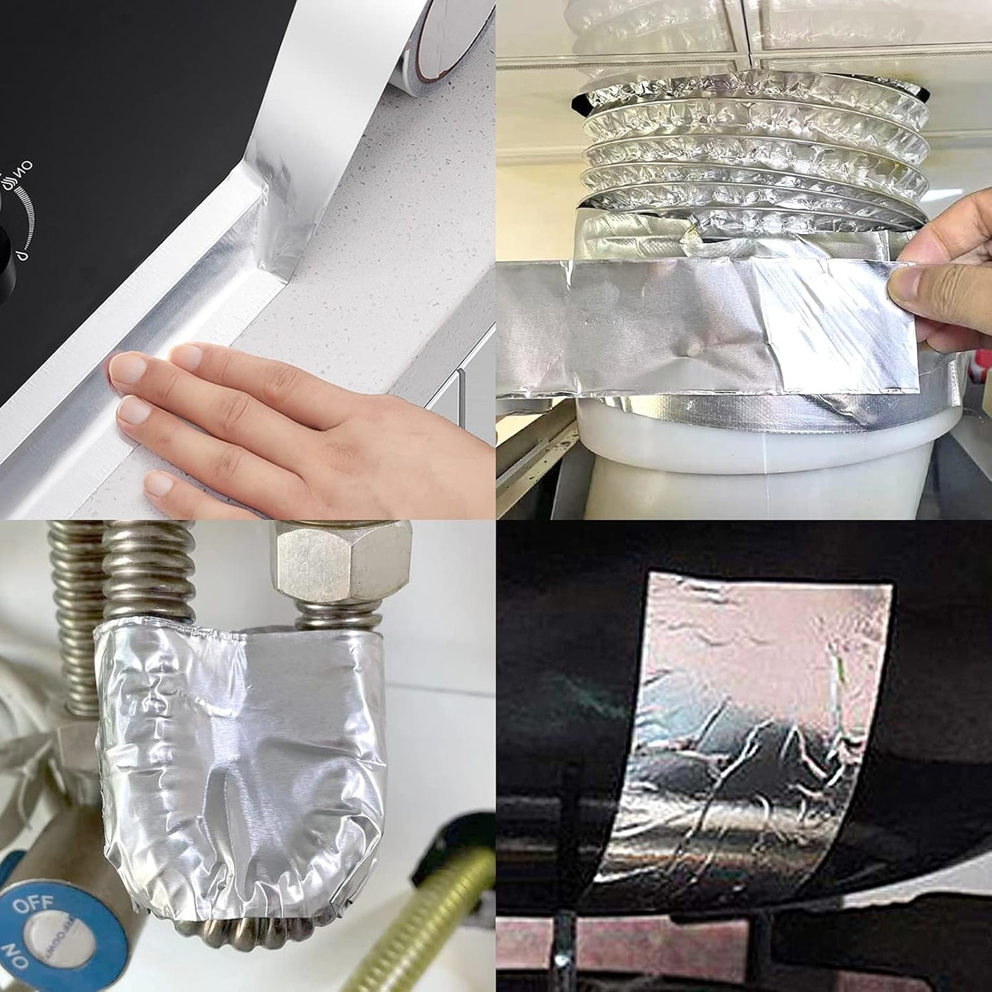 Romeda Aluminum Foil Tape, 2 inch x 65 Feet Foil Tape (3.9 mil), Silver Insulation Adhesive Metal